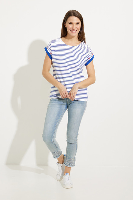 Striped Loose-Fit T-Shirt Style A41416. As Sample. 5