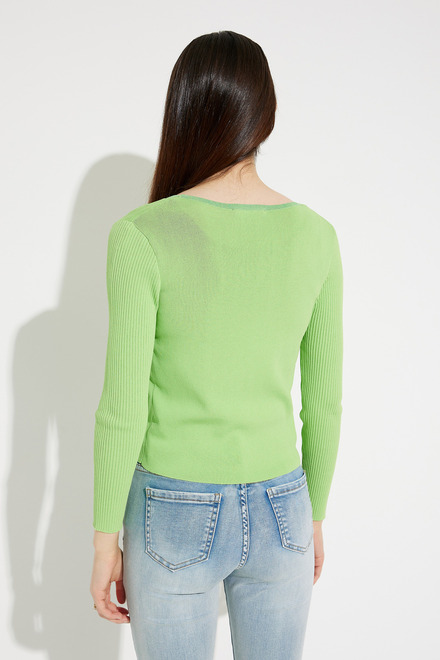 Open Front Knit Cardigan Style EW30002. Lime. 2