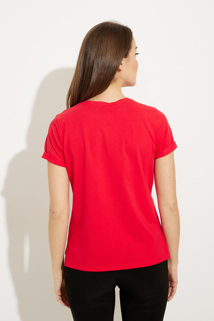 Rhinestone Front T-Shirt Style EW30003. Red. 2