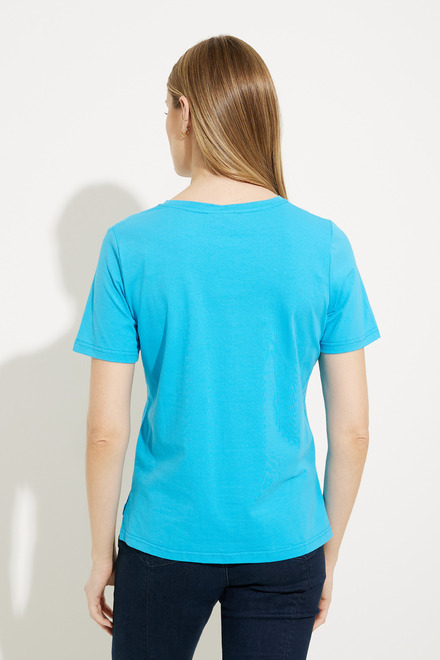 Rhinestone Front T-Shirt Style EW30003. Turquoise. 2