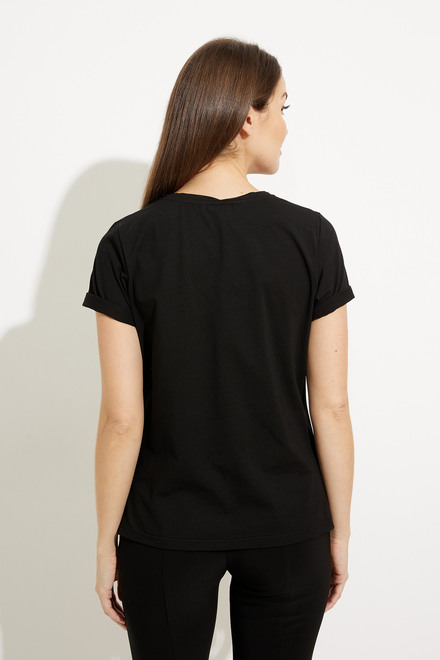 Rhinestone Front T-Shirt Style EW30003. Black. 2