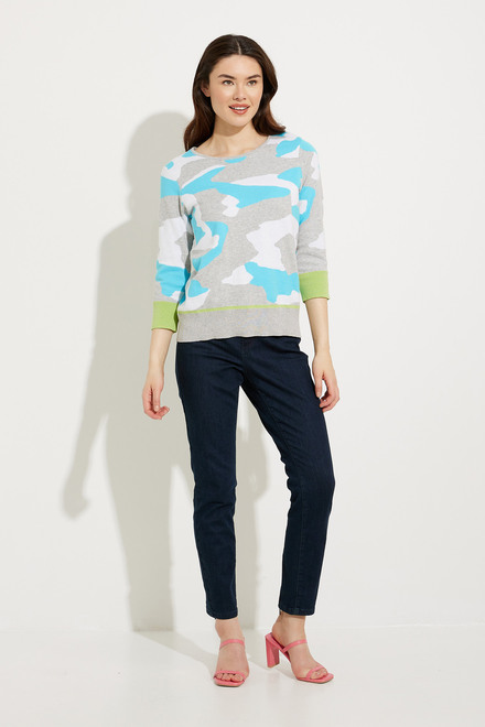 Camo Print Sweater Style EW30008B. Aqua Combo. 5