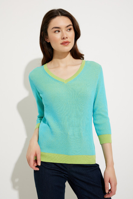 Gradient Knit Sweater Style EW30016. Aqua