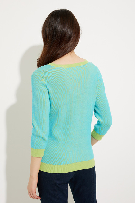 Gradient Knit Sweater Style EW30016. Aqua. 2