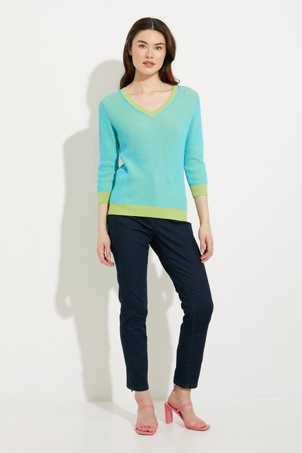 Gradient Knit Sweater Style EW30016. Aqua. 5