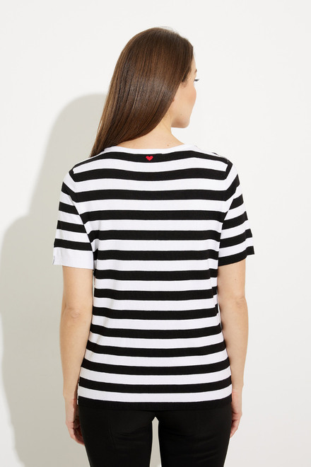 Mixed Stripe Sweater EW30018. Black. 2