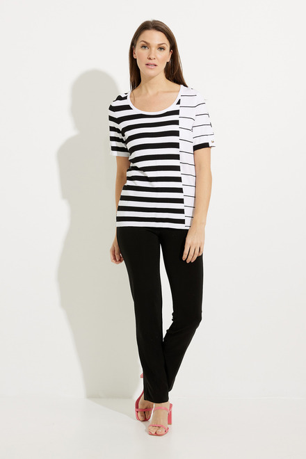 Mixed Stripe Sweater EW30018. Black. 5