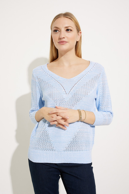 Loose Knit Sweater Style EW30020. Blue