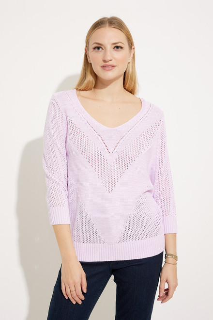 Loose Knit Sweater Style EW30020. Lilac