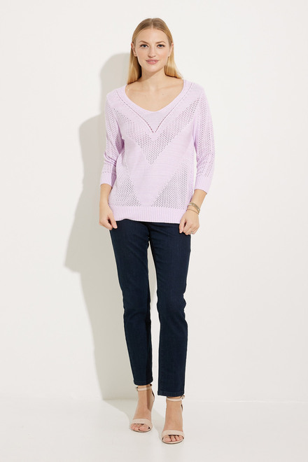 Loose Knit Sweater Style EW30020. Lilac. 5