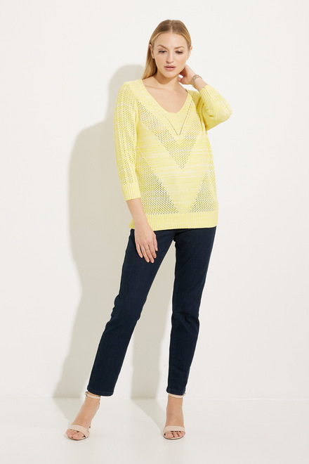 Loose Knit Sweater Style EW30020. Lemon. 5