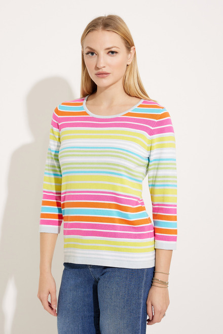 Striped Crew Neck Pullover Style EW30038. As sample