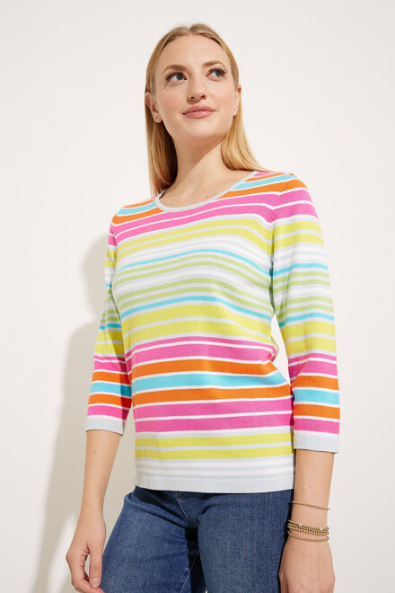 Striped Crew Neck Pullover Style EW30038. As Sample. 4