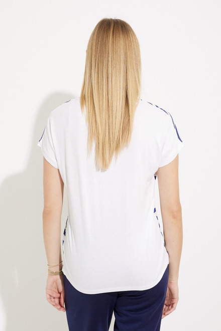 T-shirt &agrave; rayures avec motif abstrait mod&egrave;le EW30060. As Sample. 2
