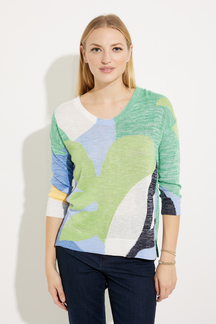 Abstract Knit Pullover Style EW30066. As sample