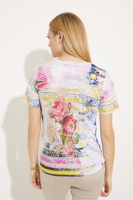 Floral Burnout T-Shirt Style EW30075. As Sample. 2