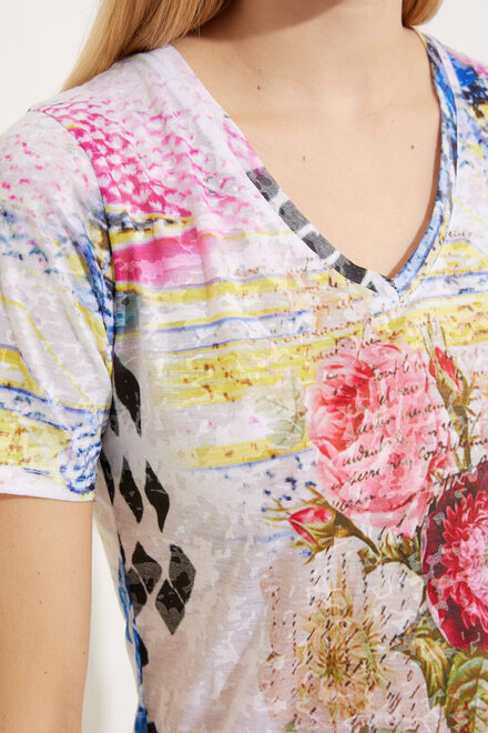Floral Burnout T-Shirt Style EW30075. As Sample. 3