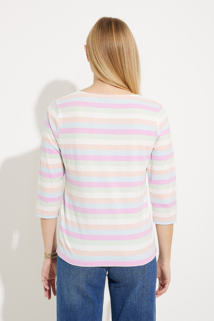 Striped 3/4 Sleeve T-Shirt Style EW30076. As Sample. 2
