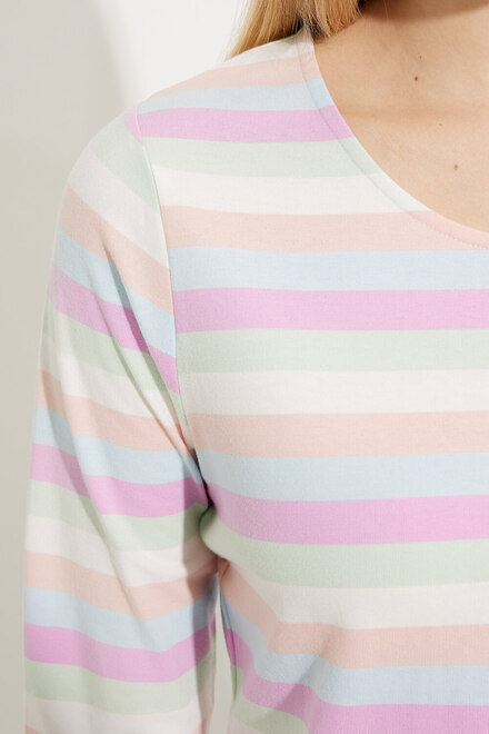 Striped 3/4 Sleeve T-Shirt Style EW30076. As Sample. 3