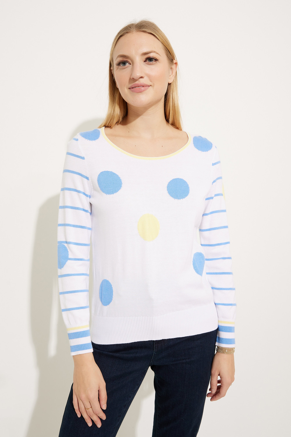 Stripes & Dot Pullover Style EW30091. As Sample