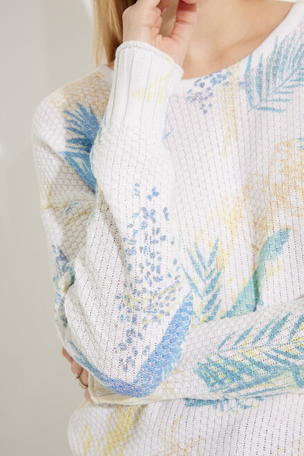 Palm Print Textured Sweater Style EW30095. As Sample. 3