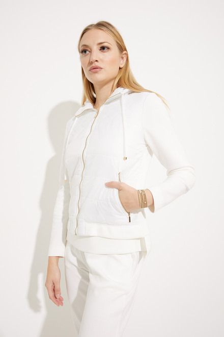 Quilted Cardigan Style EW30125. White. 4