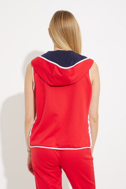 Colour-Blocked Vest Style EW30195. Red. 2