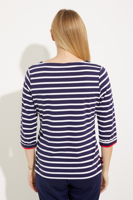 Striped Boat Neck T-Shirt Style EW30200. As Sample. 2