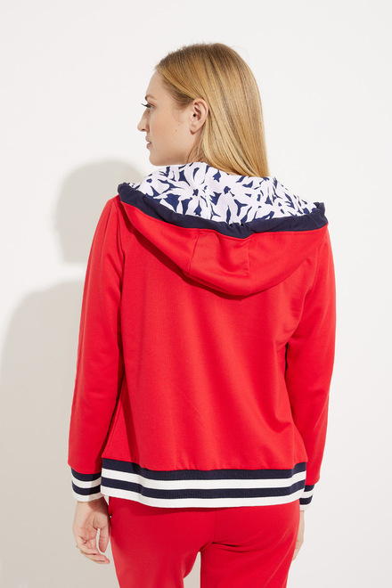 Striped Detail Sweater Style EW30201. Red. 2