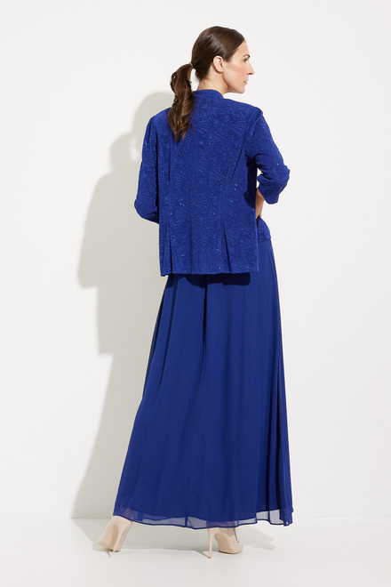 Jacquard Knit Dress &amp; Jacket Style 125053. Electric Blue. 2