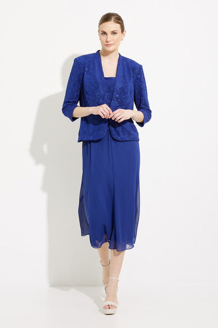 Jacquard Knit &amp; Mesh Skirt Style 125256. Electric Blue. 5