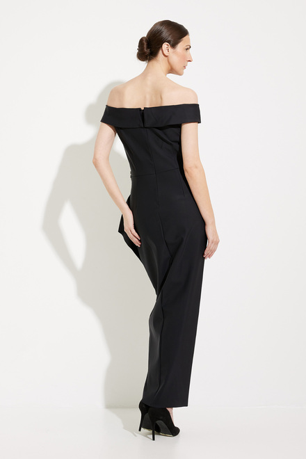 Off-the-Shoulder Embellished Gown Style 134164. Black. 2