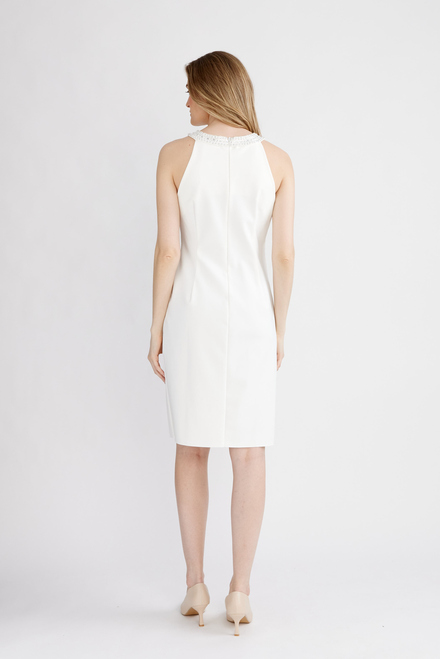 Beaded Halter Neck Dress Style 134165. Ivory. 2