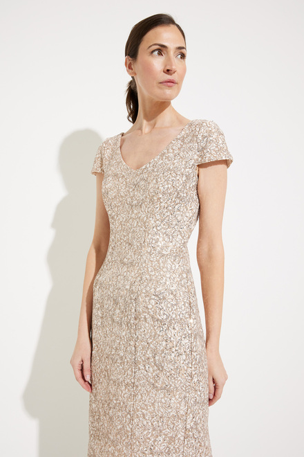 Corded Lace Dress Style 81122241. Champagne/ivory. 4