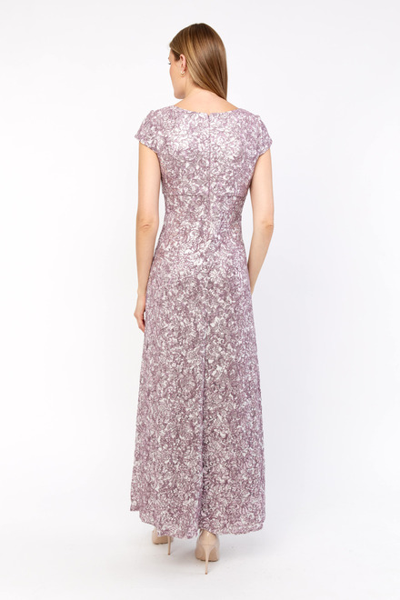 Beaded Wrap Gown Style 81122557. Mauve. 2