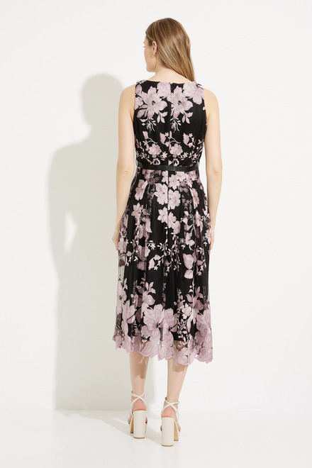 Floral Embroidery Dress Style J1171186. Black/rose. 2