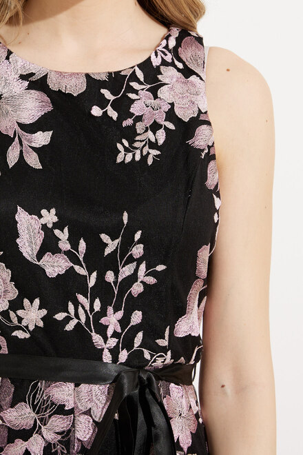 Floral Embroidery Dress Style J1171186. Black/rose. 5