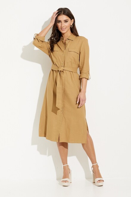 Long Sleeve Shirt Dress Style SP2372. Sand. 5