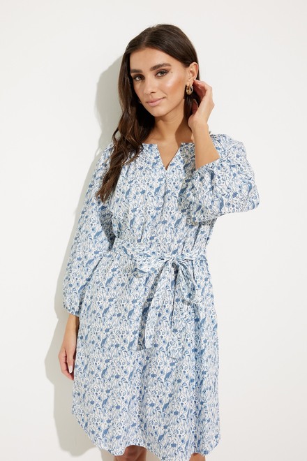 Floral Print Shirt Dress Style SP23112. Blue Ditsy. 6