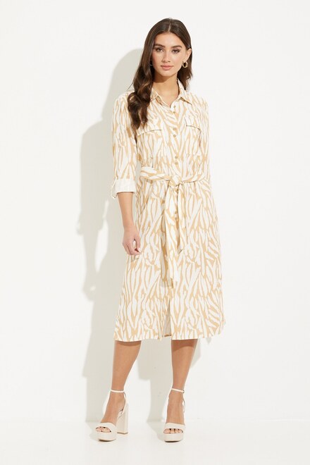 Long Sleeve Shirt Dress Style SP2372. Sand Zebra. 6