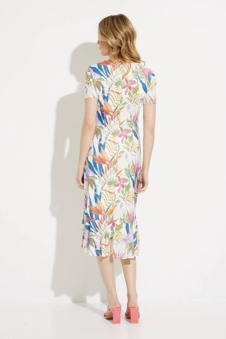 Palm Print Wrap Dress Style P23116. Multi. 2