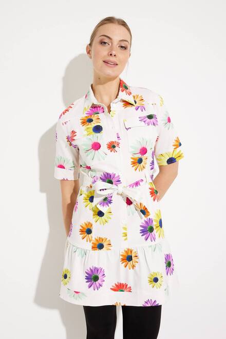 Floral Shirt Dress Style 23SWVW75/1021. Blanco Rotto. 2