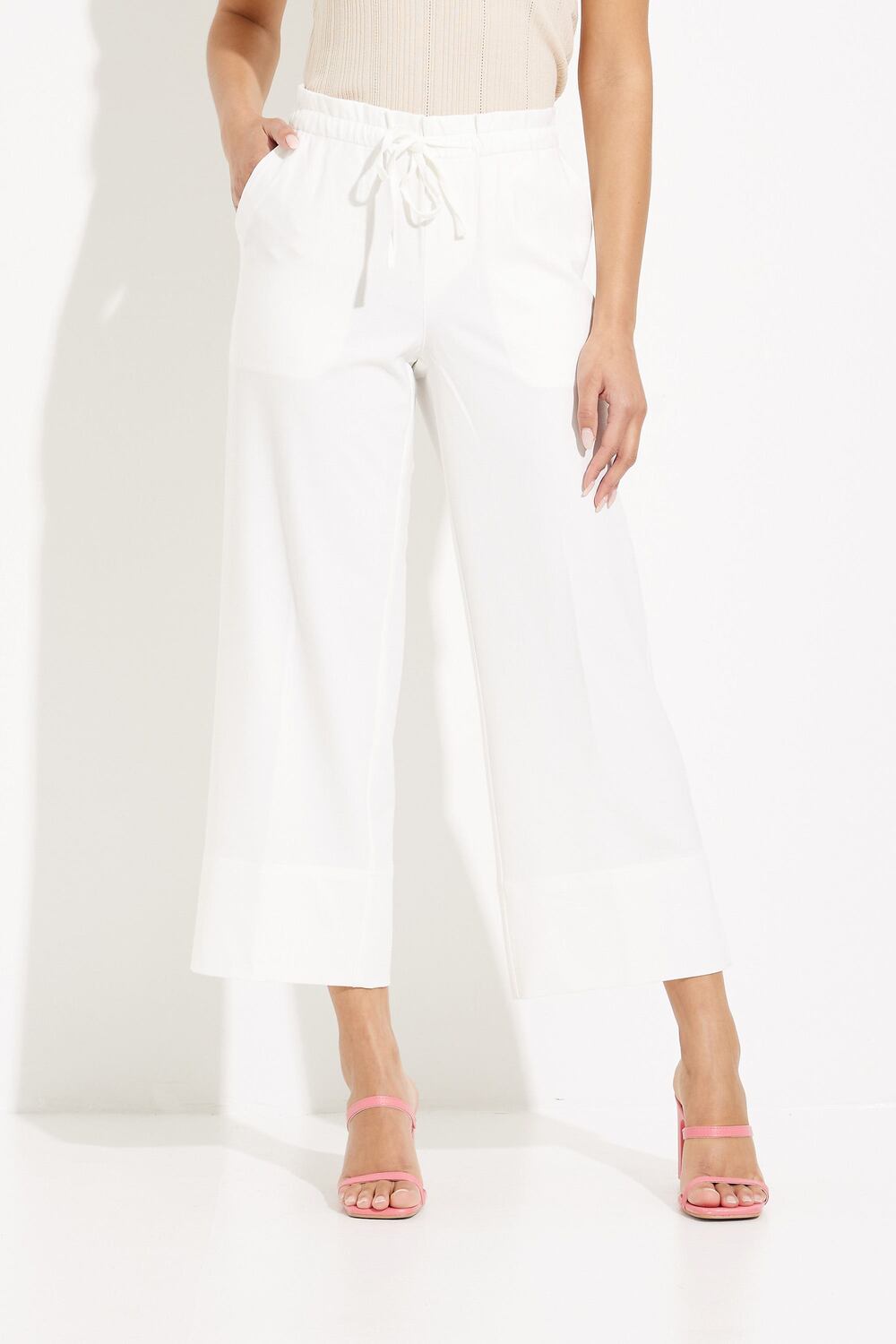 Pull-On Wide Leg Pants Style LM4463GTS29. Porcelain