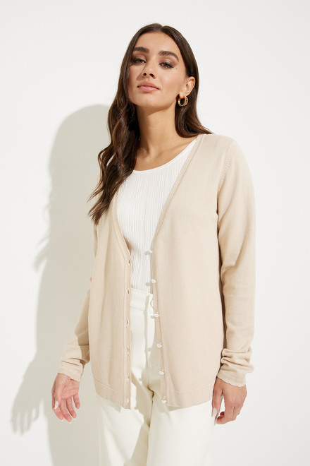 Button Front Cardigan Style SP23116. Beige