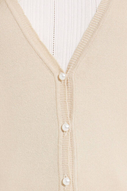 Button Front Cardigan Style SP23116. Beige. 3
