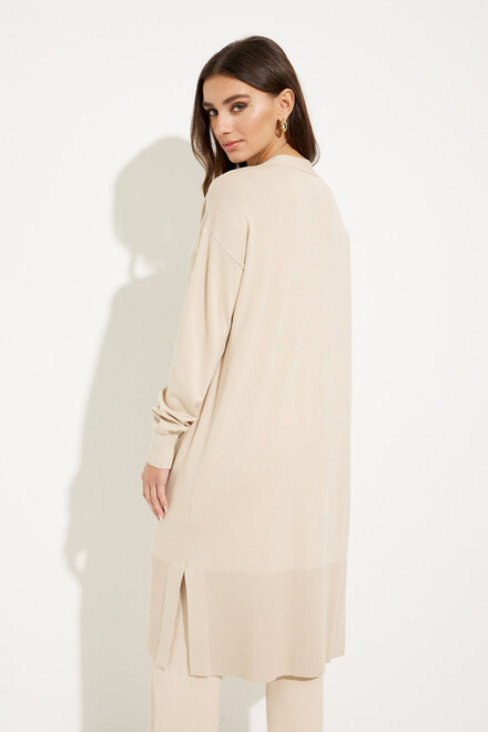 Long Open Front Cardigan Style SP2359. Oyster. 2