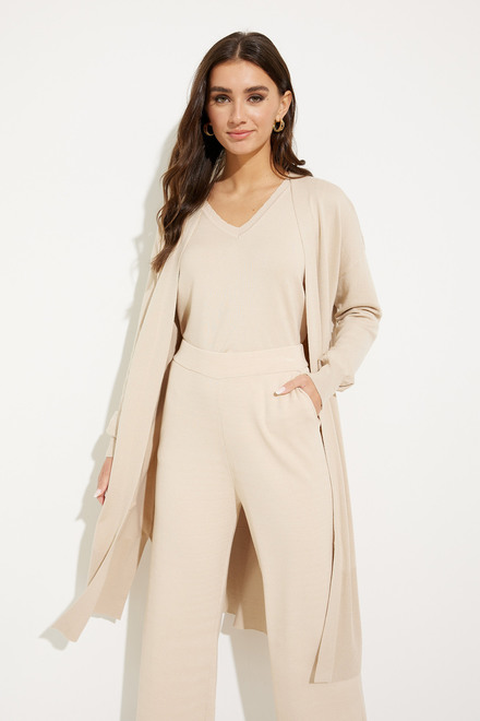 Long Open Front Cardigan Style SP2359. Oyster. 4