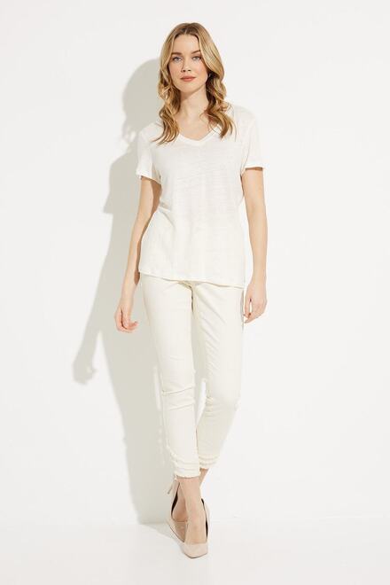 Linen Jersey T-Shirt Style C1231RPK. Natural. 5