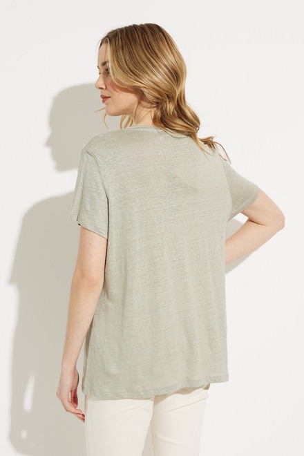 Linen Jersey T-Shirt Style C1231RPK. Celadon. 2