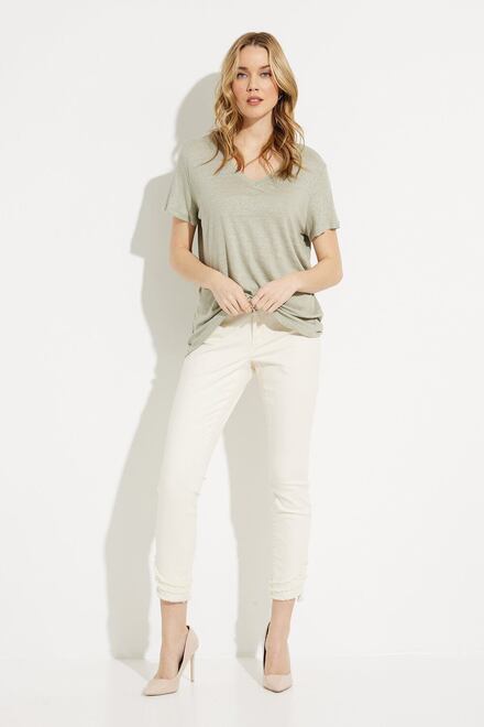 Linen Jersey T-Shirt Style C1231RPK. Celadon. 5
